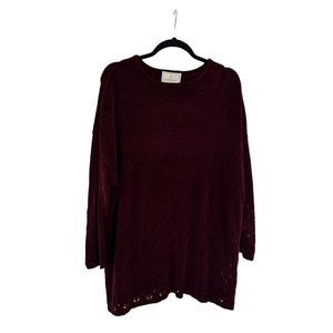 5 for $30 Express Tricot Sweater Burgundy Women's Size Small Acrylic Excellent